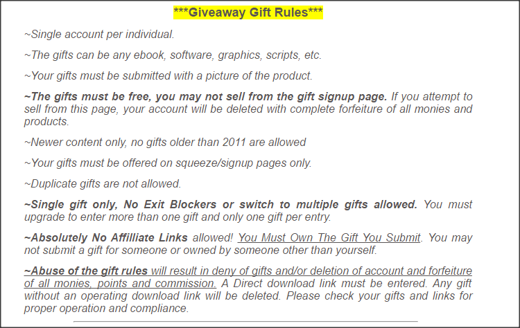 Anatomy of a JV Giveaway Event