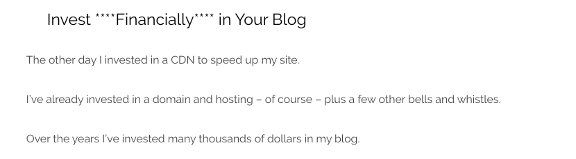 How do you spend money blogging?