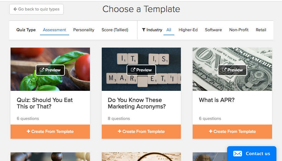 Interact Assessment Templates