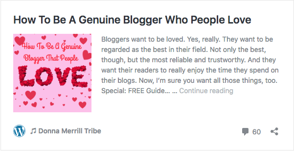 Be a genuine blogger who people love