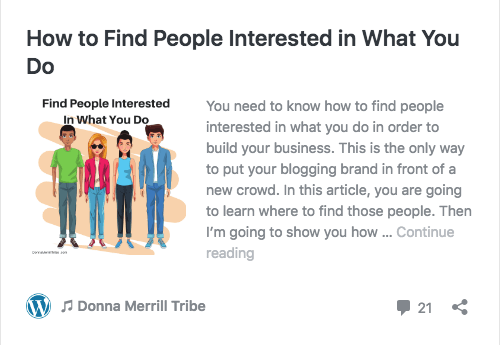 find people interested in what you do