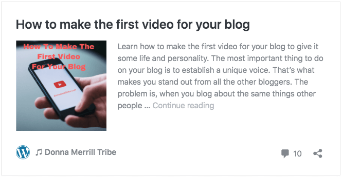 How to make the first video for your blog