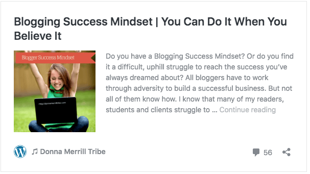 Blogging Success Mindset - You Can Do It When You Believe It