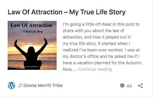 Law of Attraction - My True Life Story