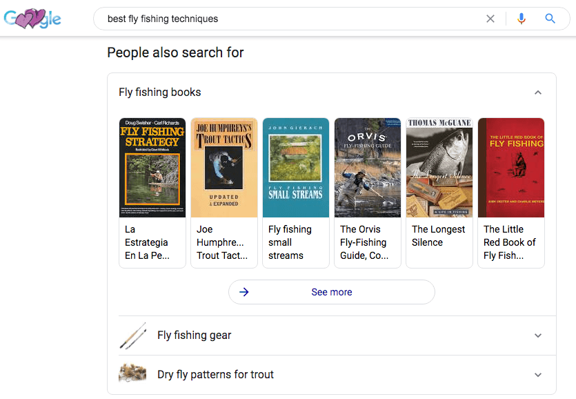 Google search for fly fishing