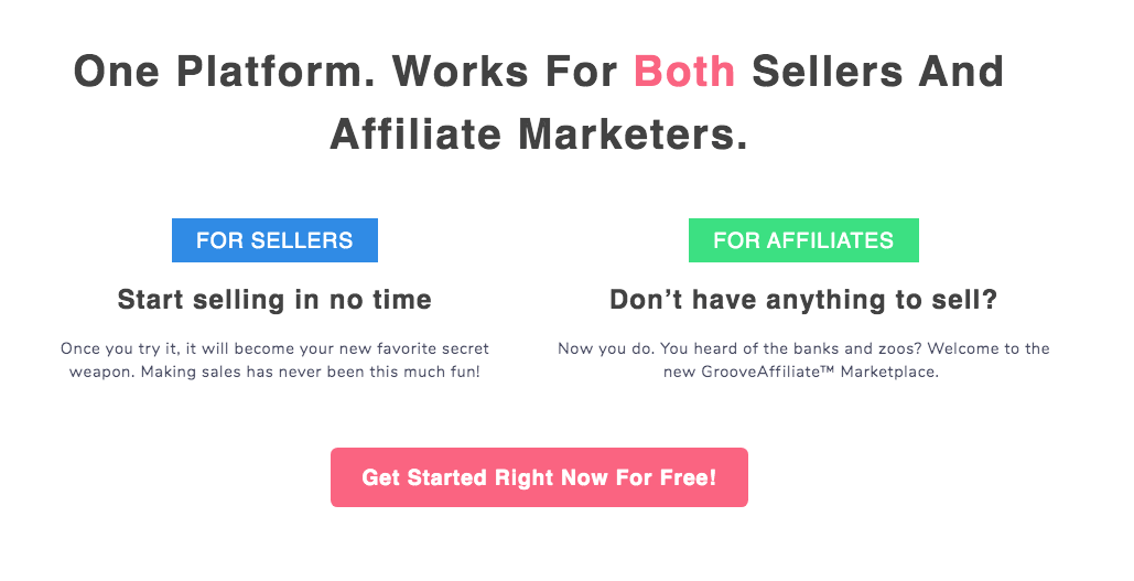 GrooveFunnels for Sellers and Affiliates