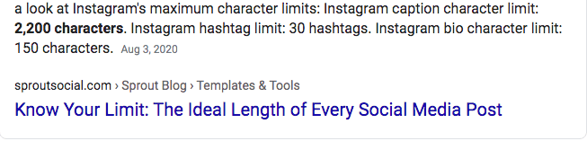 Instagram character limit