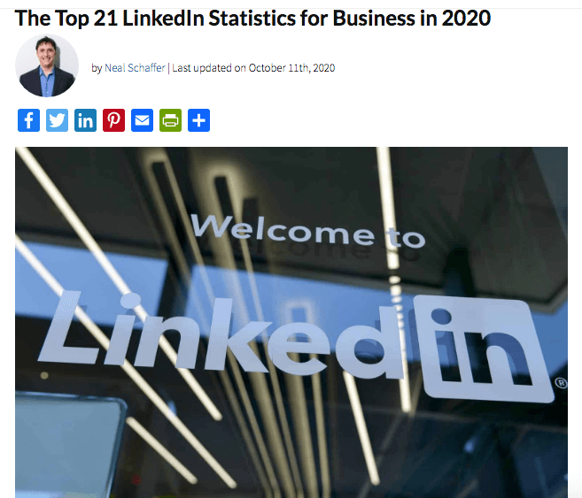 LinkedIn statistics