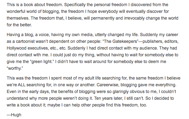 blogging freedom Hugh MacLeod