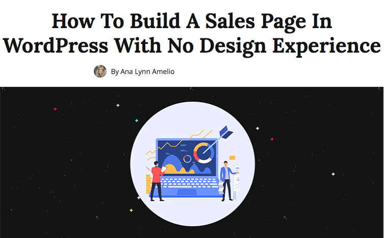 Build A Sales Page In WordPress