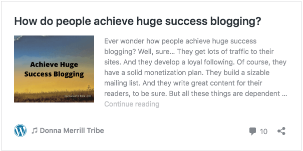 achieve huge success blogging
