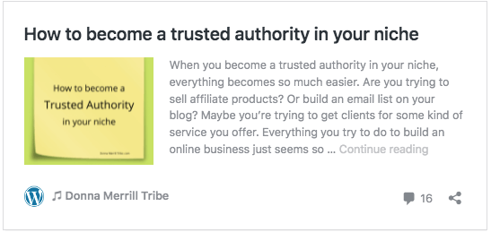 become a trusted authority in your niche
