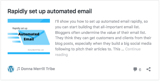 Rapidly set up authomated email