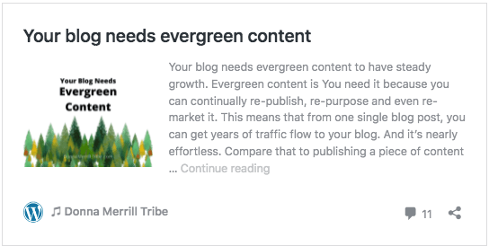 blog needs evergreen content