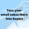 Turn email subscribers into buyers