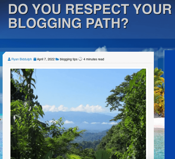 your blogging path