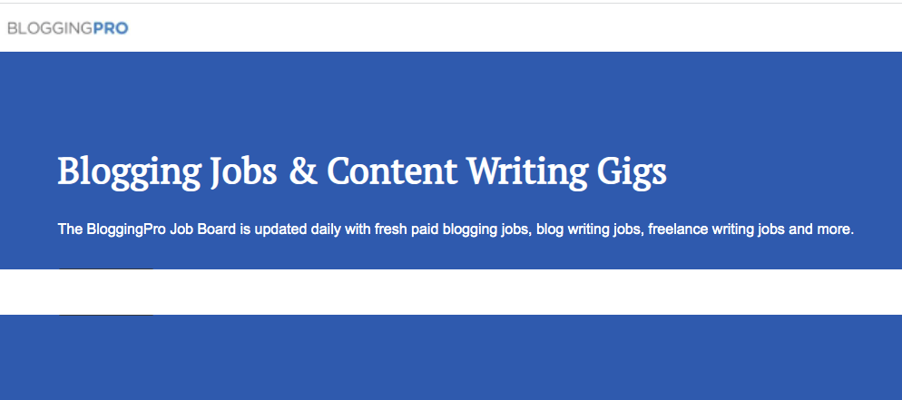 Blog Writing jobs