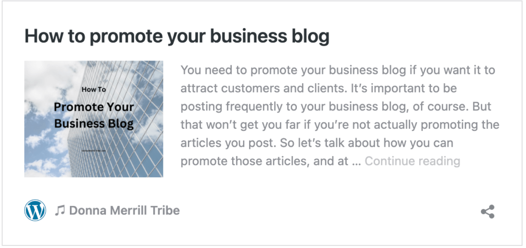 Promote your business blog