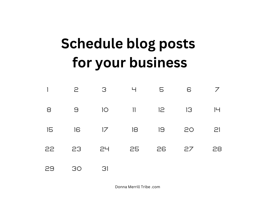 schedule business blog posts